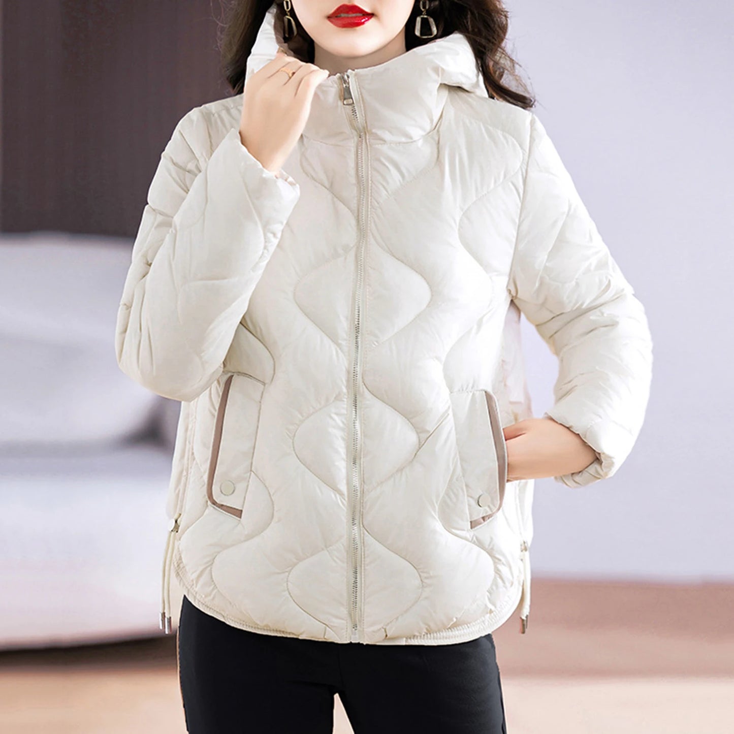 2023 New Women Winter Jacket Long Warm Parkas Female Thicken Coat Cotton Padded Parka Jacket Hooded Outwear M-4XL