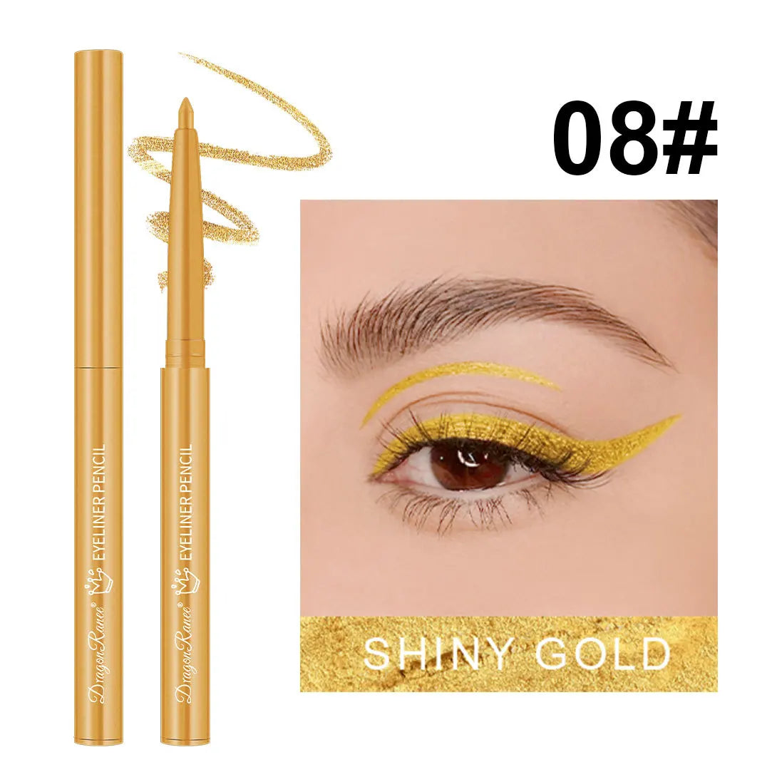 12 Colors Matte Eyeliner Waterproof Sweatproof Lasting Non-Smudged Rotatable Eye Liner Green Purple Colorful Eye Makeup Tools