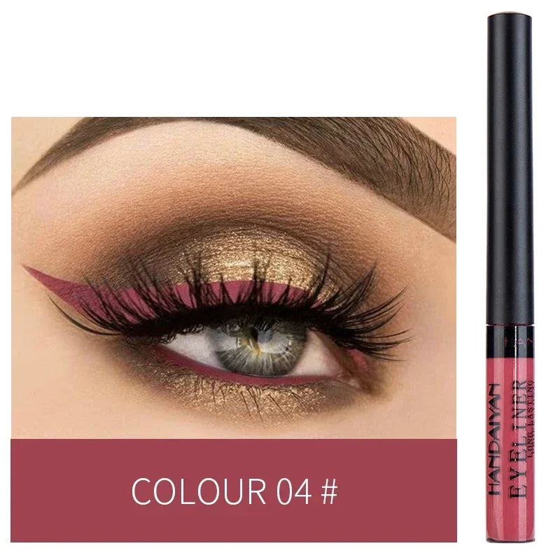 12 Colors Colorful Liquid Eyeliner Pencil Waterproof Long-Lasting Quick-Dry No Blooming Blue Pink Eye Liner Pen Cosmetics Tools