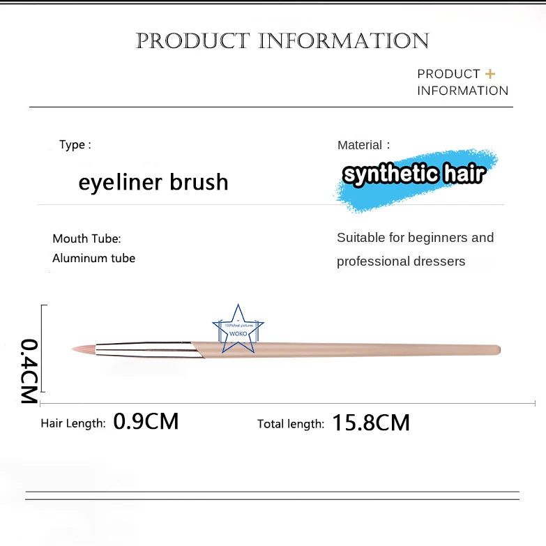 187 Pencil Tip Concealer Brush Tapered Eyeliner Concealer Brush Pink Eye Liner Pouches ConcealerMakeup Tool