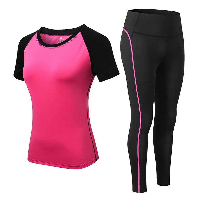 2023 Sports Woman Sportswear Yoga Set Tracksuit For Women Leggings+Gym Top Fitness Gym Suits Sport clothing