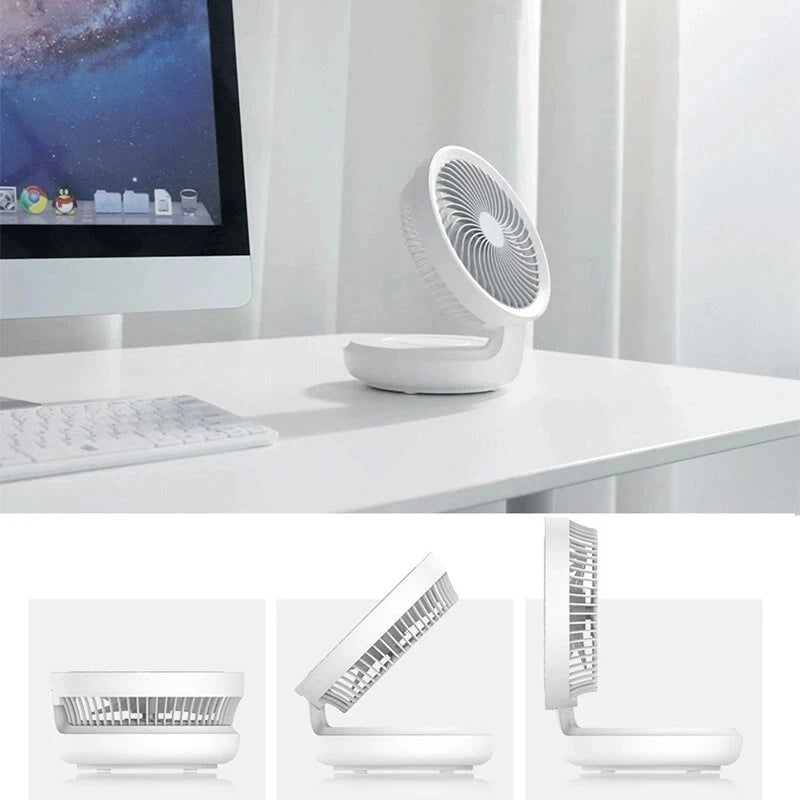 Youpin Edon E808 Wireless Suspended Air Circulation Fan USB Rechargeable Folding Electric Fan Night Light Touch Control 4 Speed