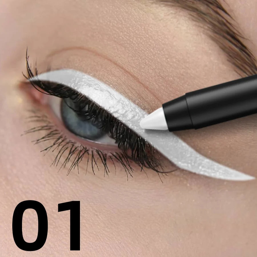 10-color 1pc colorful eyeliner pen,high pigmented waterproof  pearly shimmer metallic smokey punk gothic style eyeliner makeup
