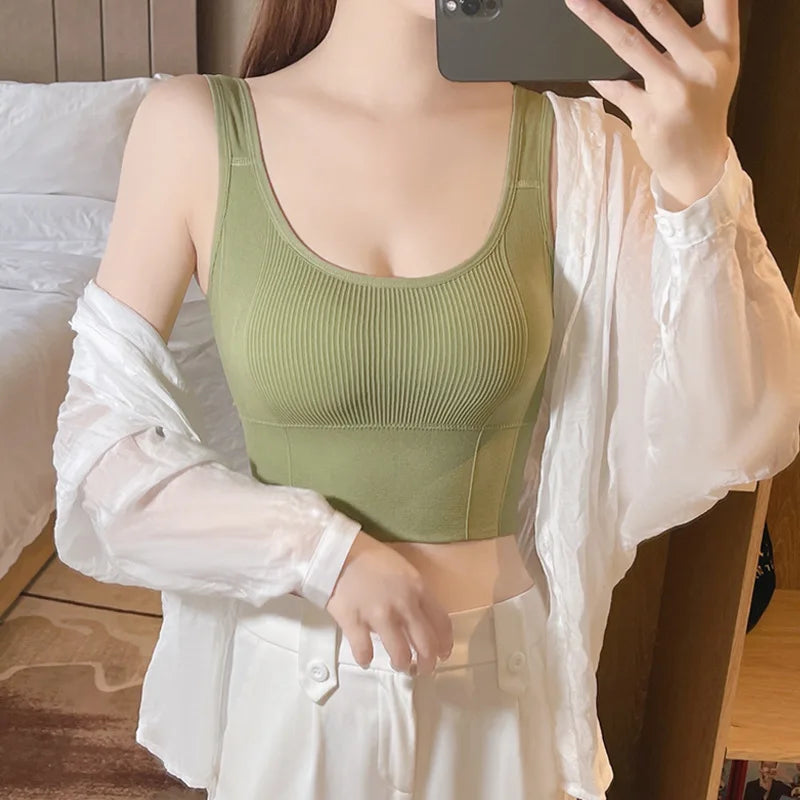 1/2/4Pcs Sports Bra Anti-Sweat Fitness Top Women Seamless Yoga Bra Shockproof Crop Top Push Up Sport Bra Gym Workout Top