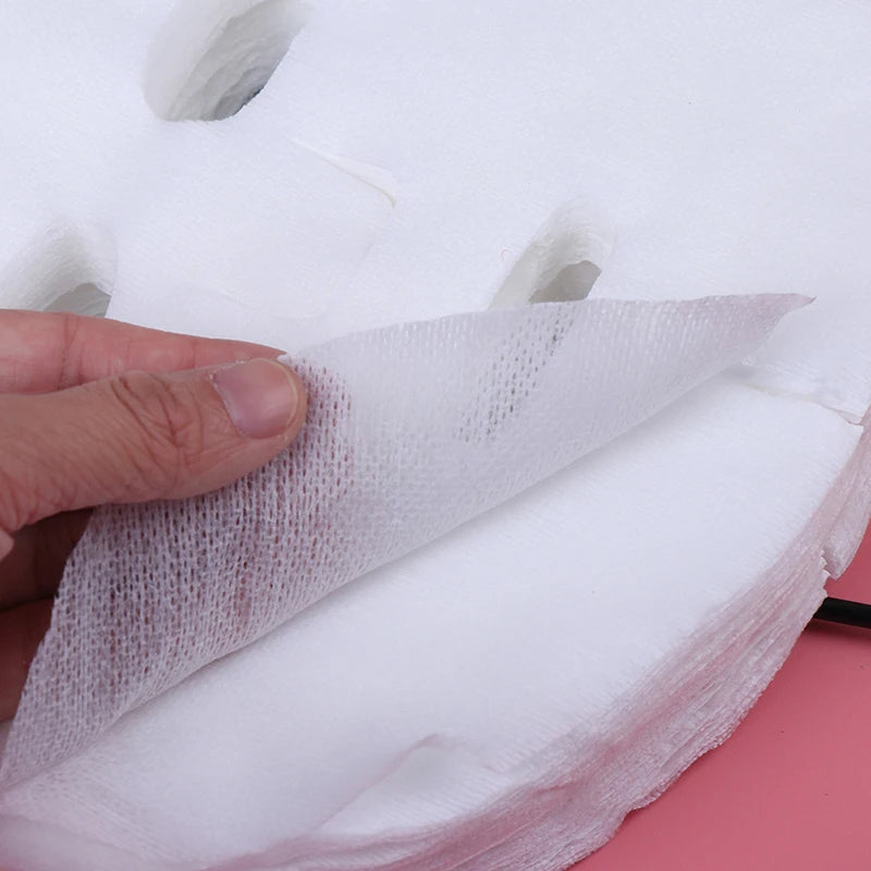 100pcs/lot Disposable Face Mask DIY Soft Non-toxic Pure Facemask Sheet Beauty Tools Breathable Cotton Face Mask Sheet Paper