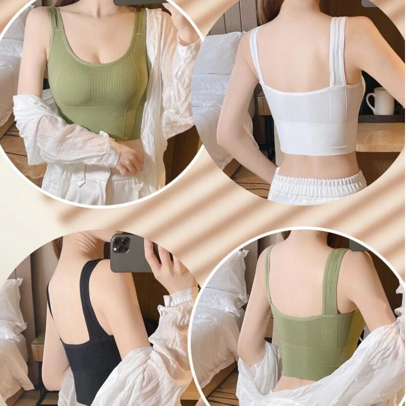 1/2/4Pcs Sports Bra Anti-Sweat Fitness Top Women Seamless Yoga Bra Shockproof Crop Top Push Up Sport Bra Gym Workout Top