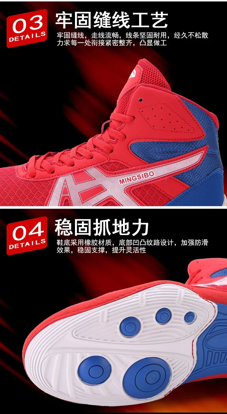 Wrestling Shoes for Men Women Outdoor Training Boxing Sneakers Male Quality Women Sport Flighting Shoes Big Size