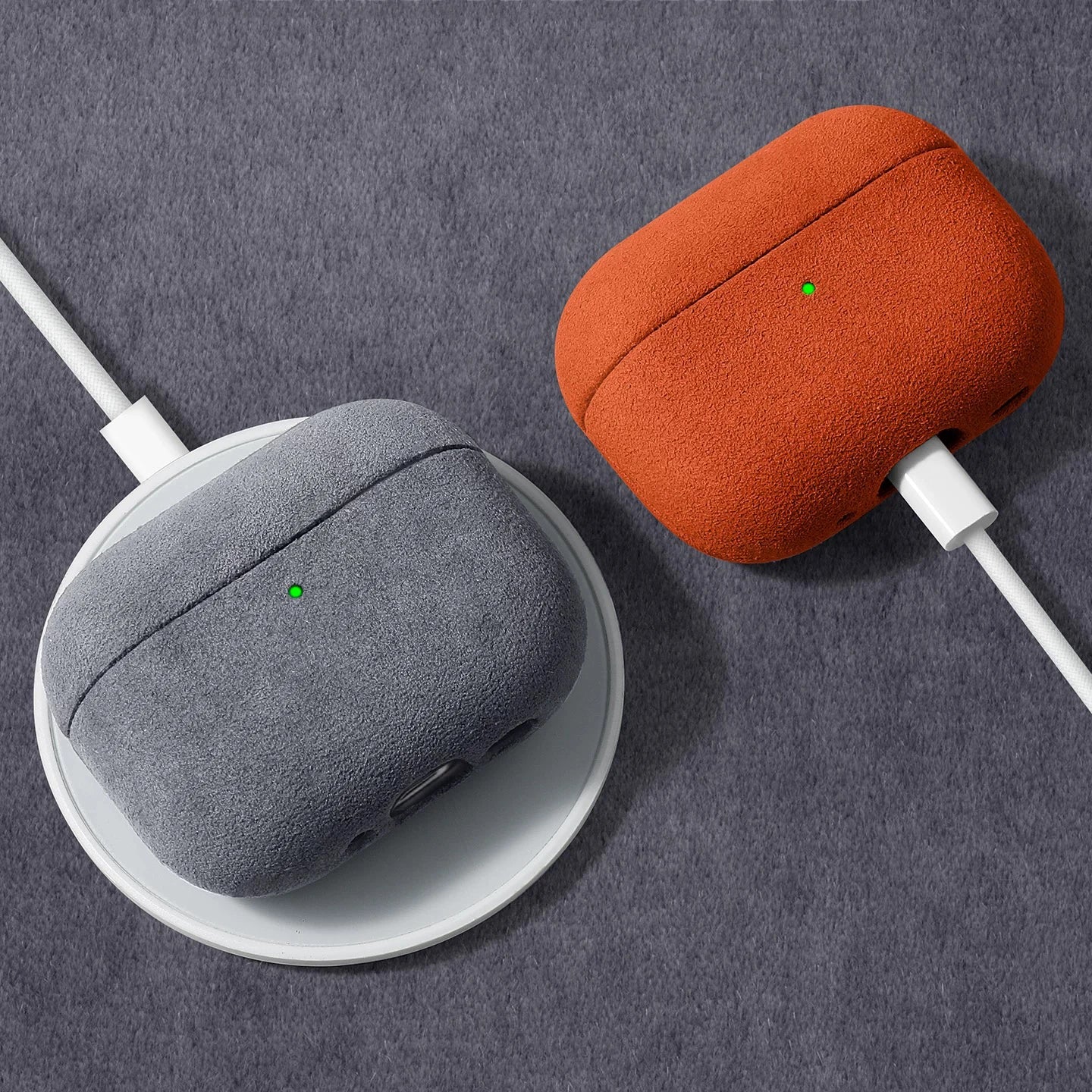 100% ALCANTARA Leather Case for AirPods Pro 3 Pro3 Luxury Suede Leather Cases for AirPod 4 Pro 3 2 Headset Turn fur Cover