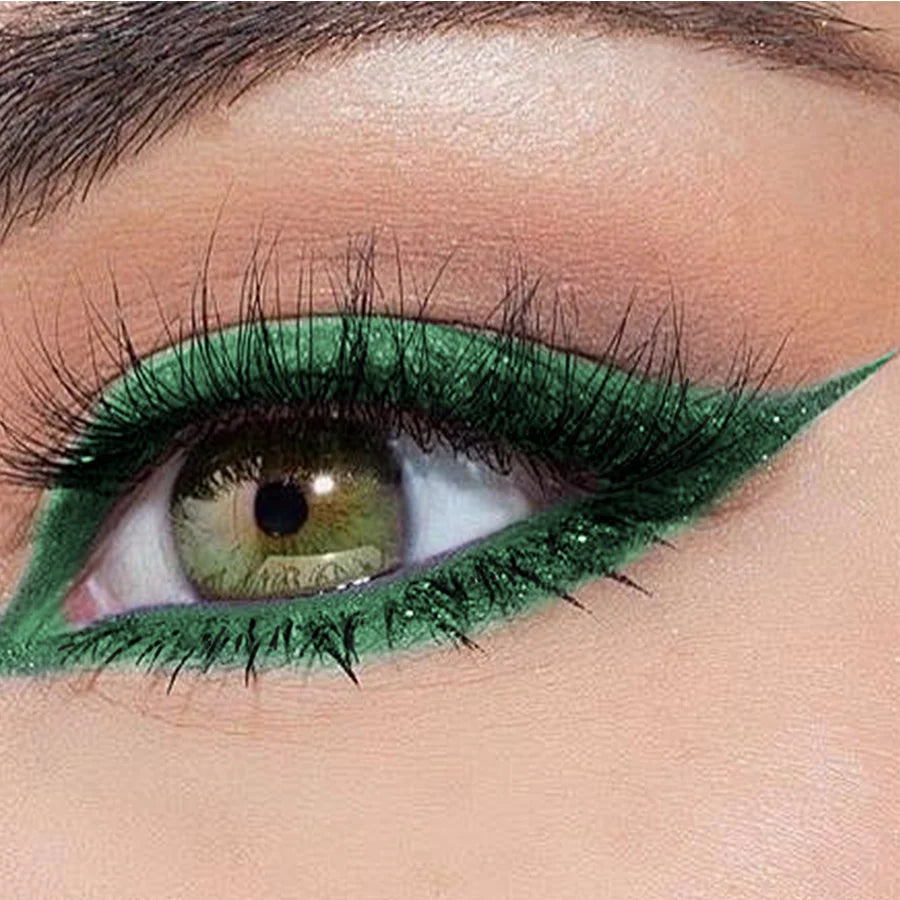 10-color 1pc colorful eyeliner pen,high pigmented waterproof  pearly shimmer metallic smokey punk gothic style eyeliner makeup