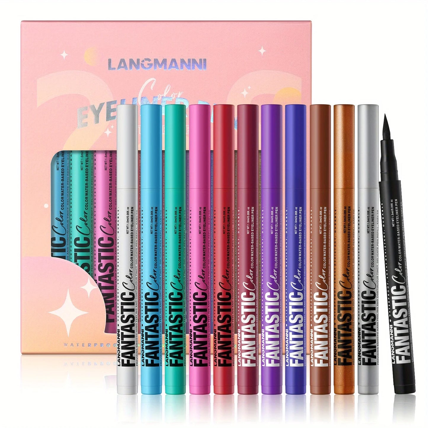 12-color eyeliner waterproof, quick-drying, oil-proof and non-smudging long-lasting eyeliner eyeliner set