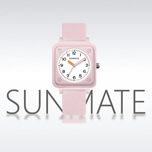 Women's Watches 2025 New Fashion Luxury Brand Women's Watches Silicone Strap Quartz Watches Square Arabic Numeral Dial