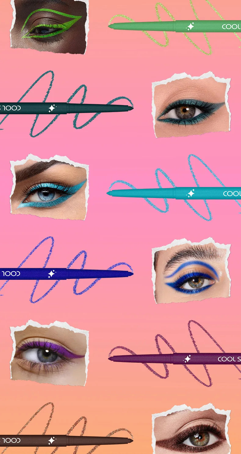 12-color Rainbow Matte waterproof Eyeliner set,professional ultra Long lasting Cream Gel Eyeliner set,Gift Cosmetics for women