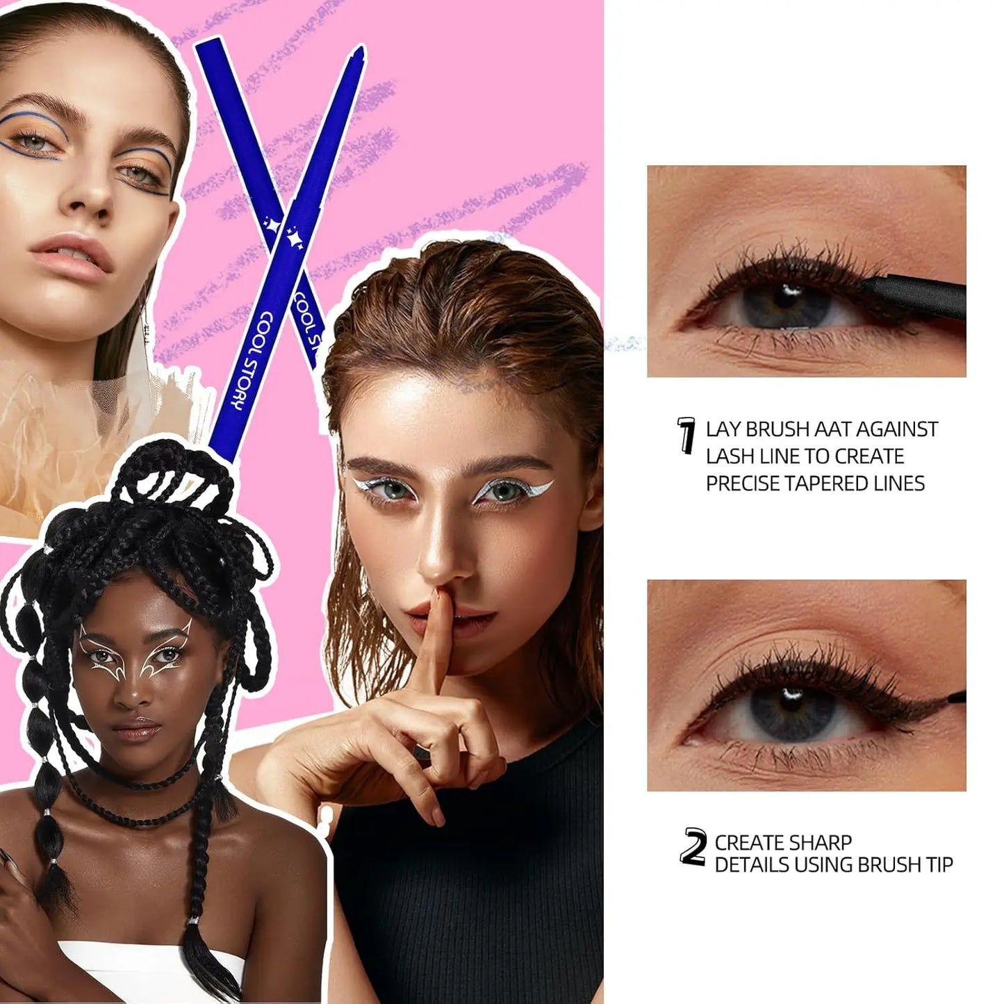 12-color Rainbow Matte waterproof Eyeliner set,professional ultra Long lasting Cream Gel Eyeliner set,Gift Cosmetics for women