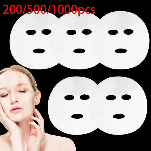 200/500 Sheets Facial Mask Transparent Moisturizing Facial Mask Beautician Beauty Care DIY Spa Facial Mask Makeup Tools