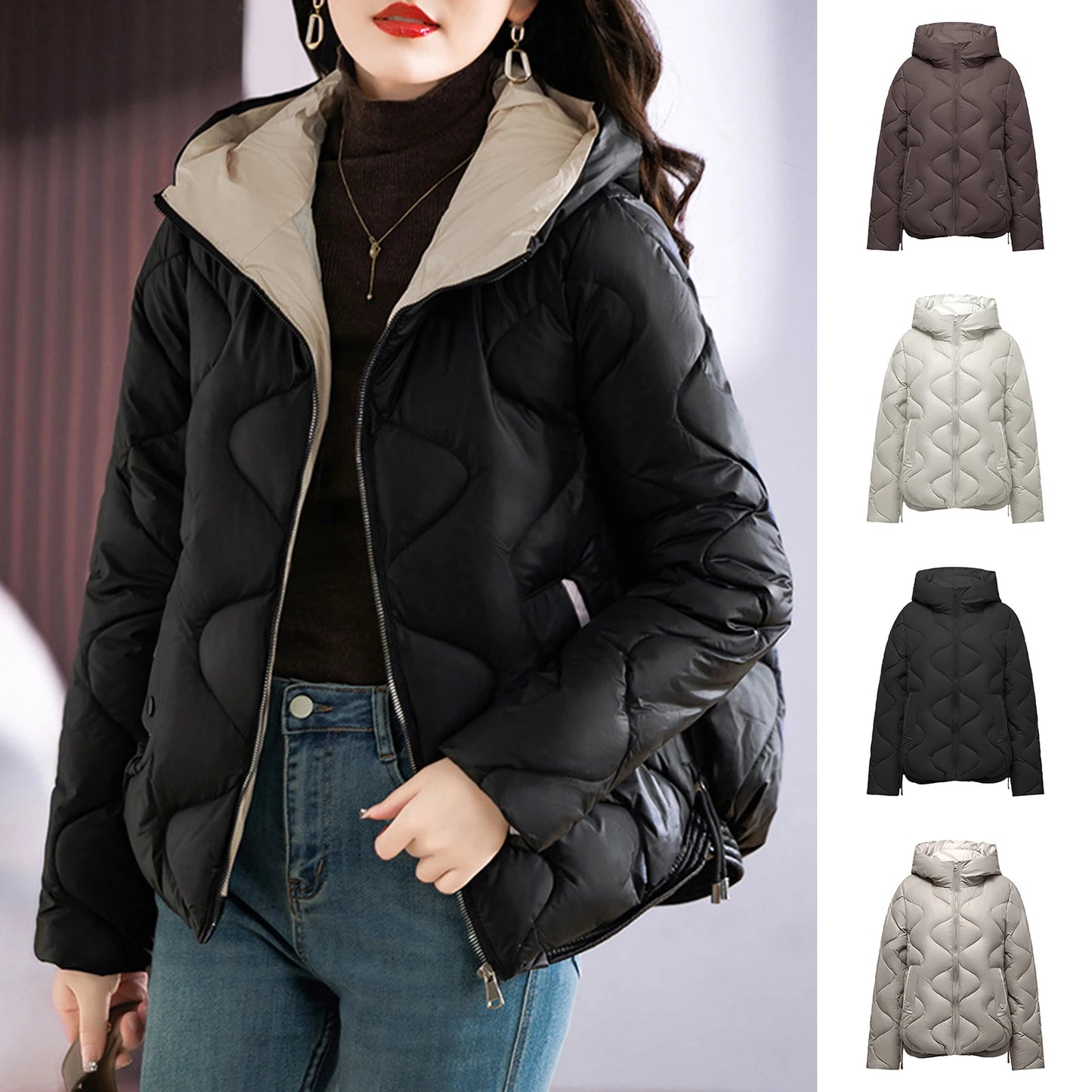 2023 New Women Winter Jacket Long Warm Parkas Female Thicken Coat Cotton Padded Parka Jacket Hooded Outwear M-4XL