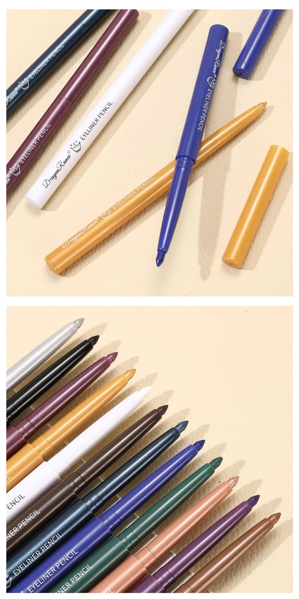 12 Colors Matte Eyeliner Waterproof Sweatproof Lasting Non-Smudged Rotatable Eye Liner Green Purple Colorful Eye Makeup Tools