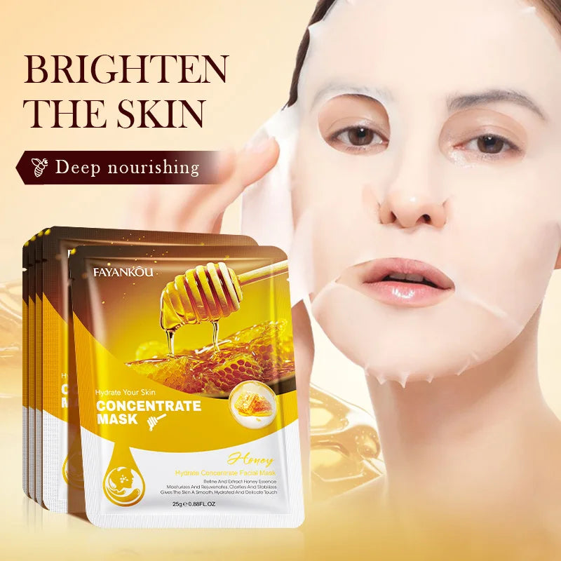 10pcs Fruits Facial Masks For Face Skincare Moisturizing Brightening Hydrating Firming Face Mask Beauty Face Skin Care Products