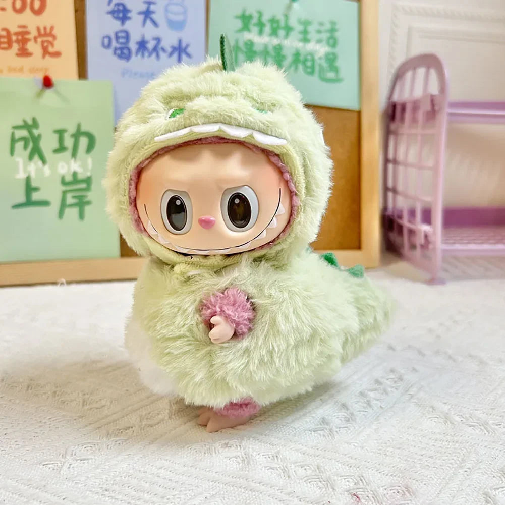 13 Kinds Cute Mini Plush Doll'S Clothes Outfit Accessories For Labubu II Idol 17cm Dolls Sitting Party Clothing DIY Gift
