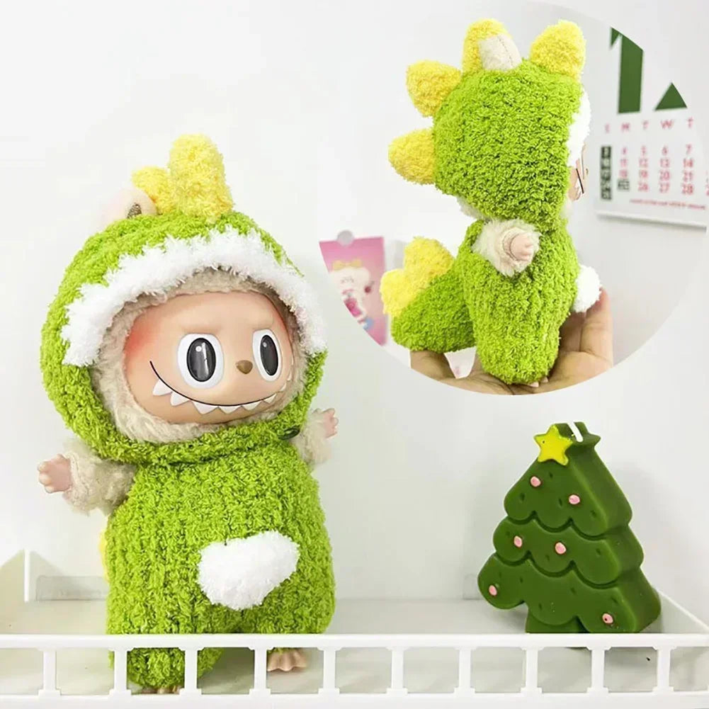 13 Kinds Cute Mini Plush Doll'S Clothes Outfit Accessories For Labubu II Idol 17cm Dolls Sitting Party Clothing DIY Gift