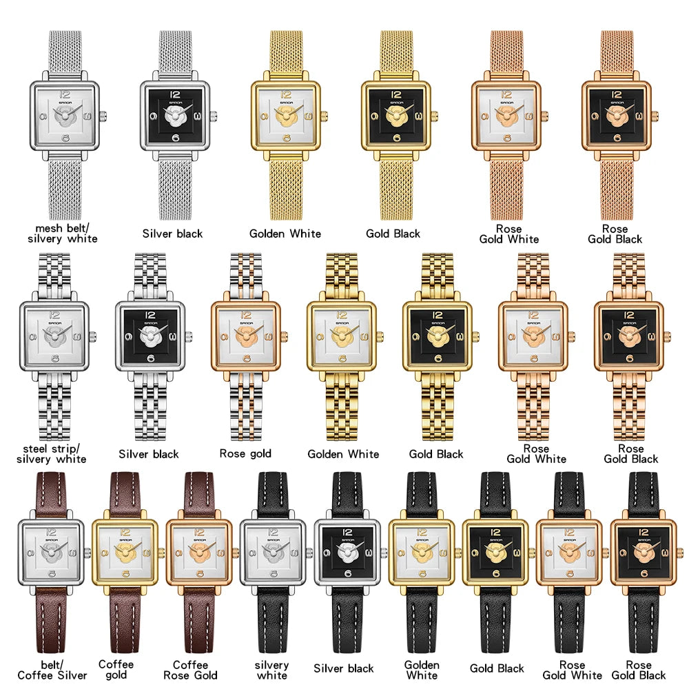 Womens Watches for Woman Stainless Steel ladies Watch Minimalist Girl Clock Outdoor Travel Woman Square Wristwatches Reloj Homer