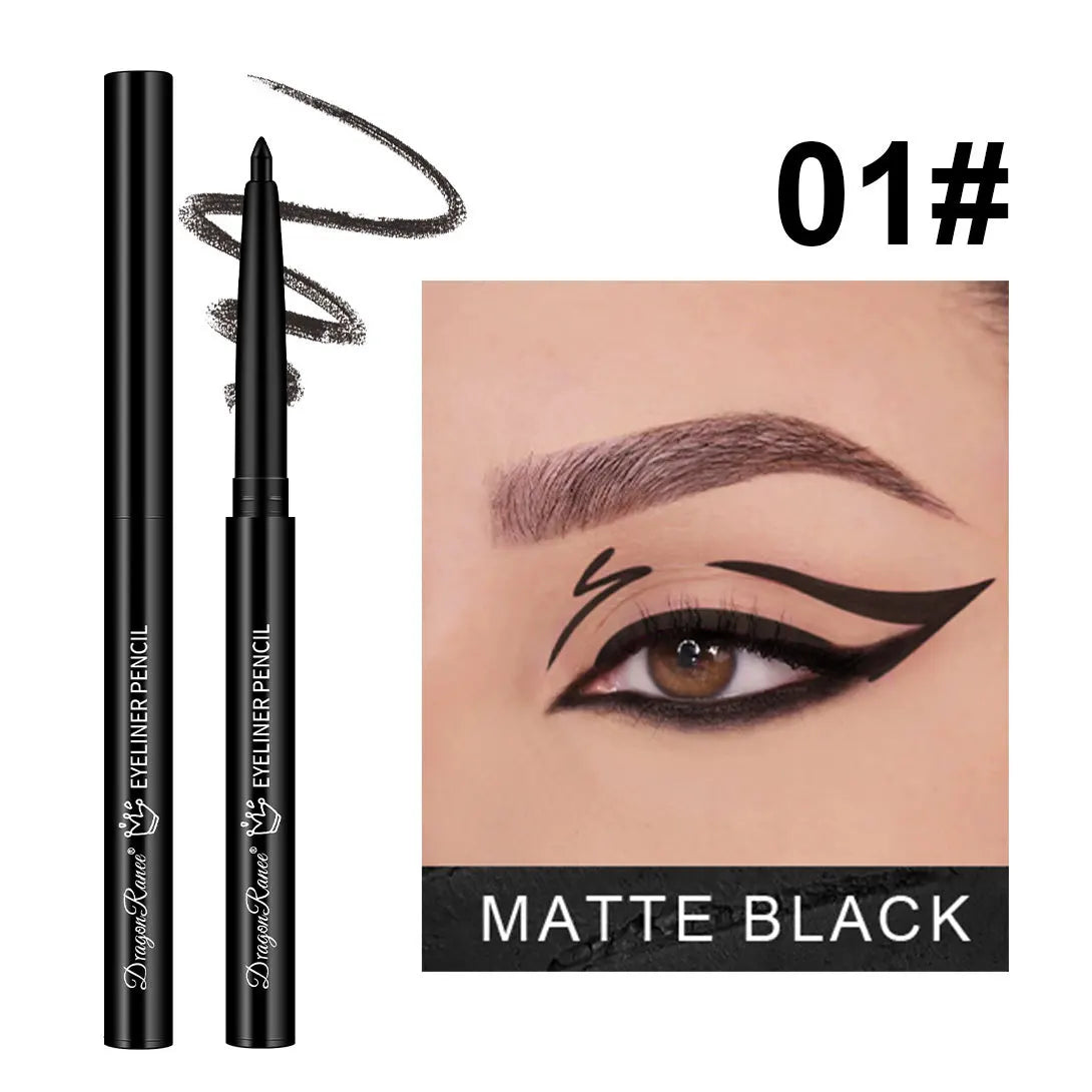 12 Colors Matte Eyeliner Waterproof Sweatproof Lasting Non-Smudged Rotatable Eye Liner Green Purple Colorful Eye Makeup Tools