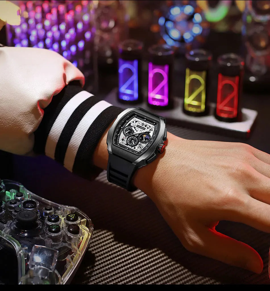 2024 New Sports Watch Men Top Brand Luxury Mens Watches Business Waterproof Military Quartz Chronograph Wristwatch Montre Homme