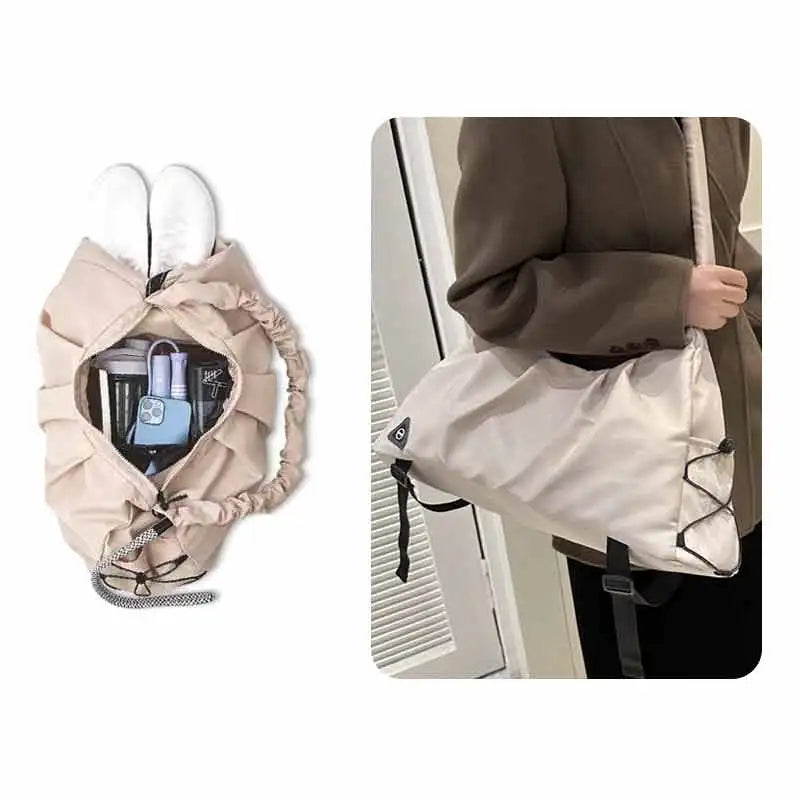 1pcs  Gym Bag for Women-Yoga Mat Bag,Women Gifts Travel Duffle Bag with Shoe Compartment Waterproof Foldable Bags for Plane