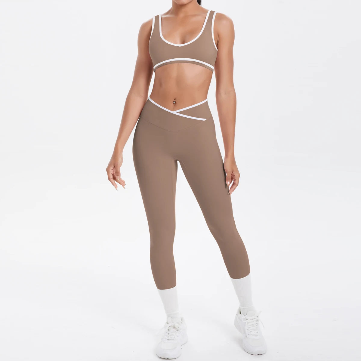 Yoga Set Women Tracksuit Nude Feeling Workout Sets Gym Clothes Push Up Fitness Running Sportwear Sport Bra Leggings Suit