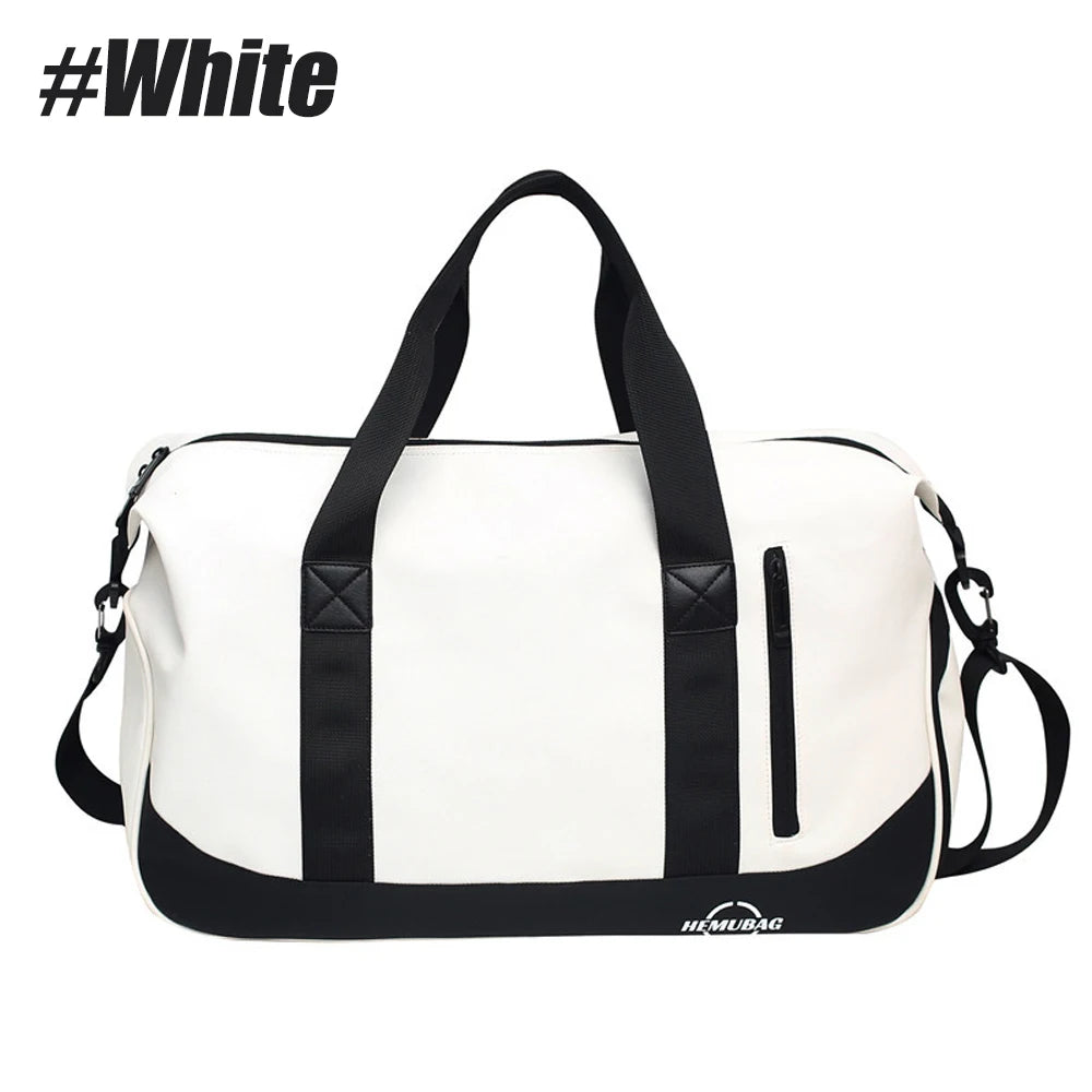 1Pcs Gym Bag for Women Men Sports, Gyms, Weekend Getaway, Waterproof Duffle Bag with Shoe & Wet Clothes Compartments