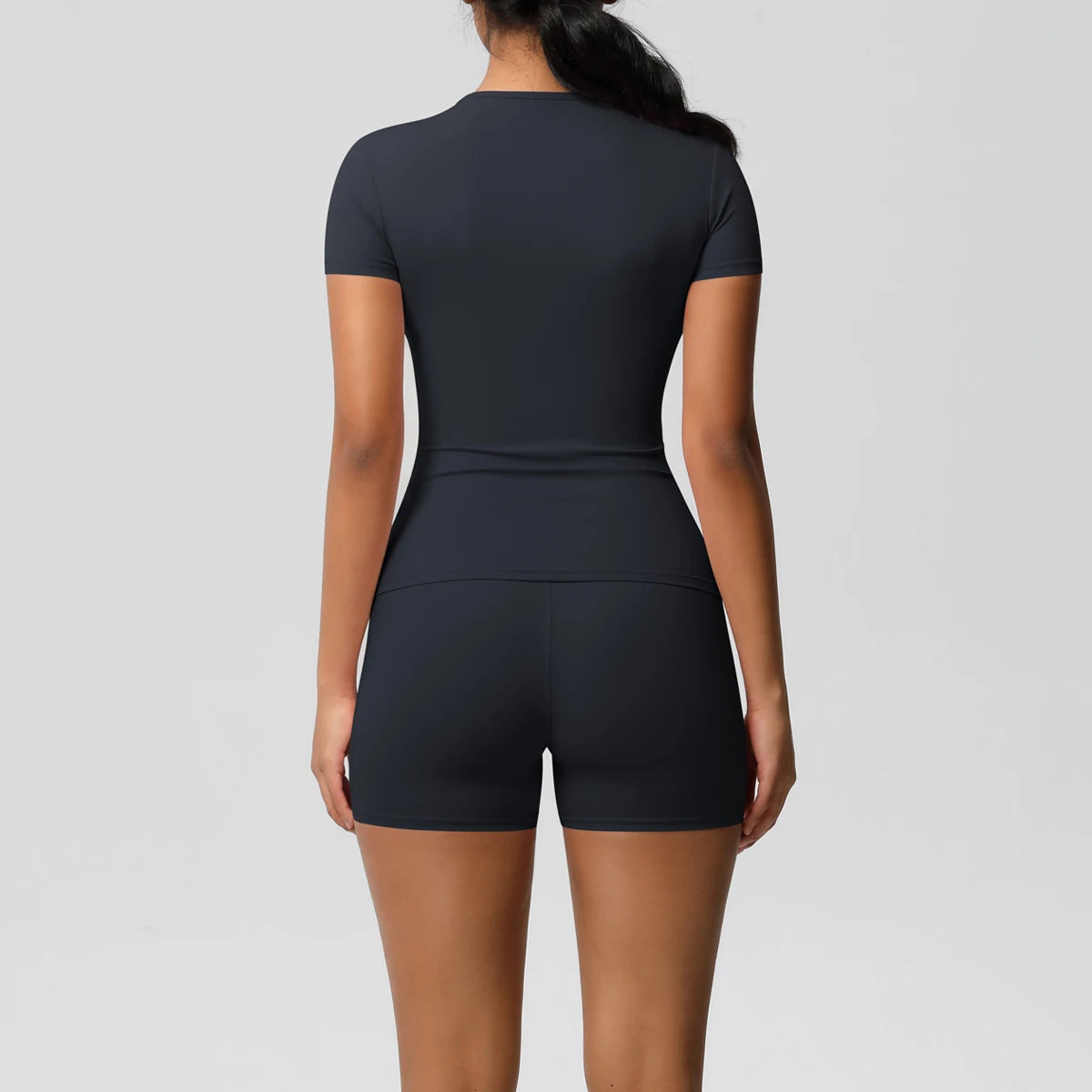 Workout Sportswear 2Pcs Piece Female Yoga Shirt Push Up Workout Clothes Women Outdoors Sport  High Waist  Fitness Sport Shorts