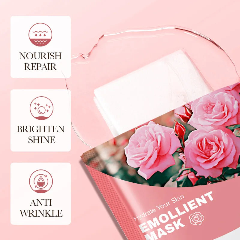 10pcs Fruits Facial Masks For Face Skincare Moisturizing Brightening Hydrating Firming Face Mask Beauty Face Skin Care Products