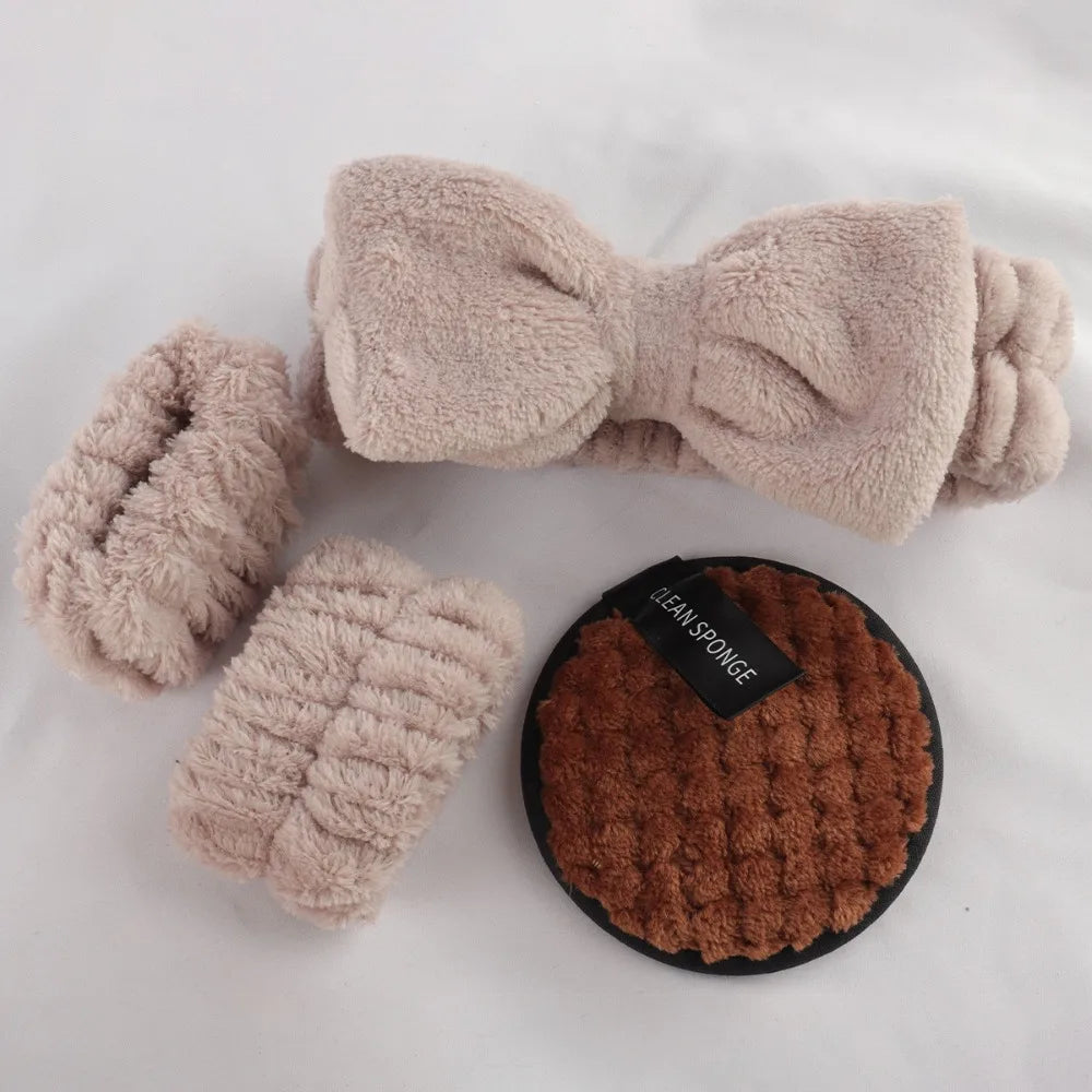 20/40Pcs Makeup Tools Kit Makeup Brushes & Headband Wristband Cleaning Tool Professional Eye Shadows Blush