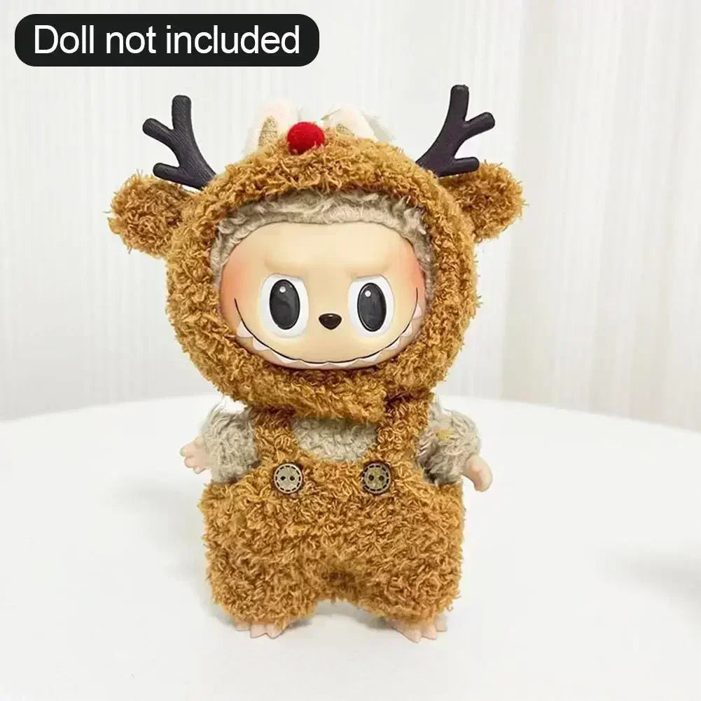 13 Kinds Cute Mini Plush Doll'S Clothes Outfit Accessories For Labubu II Idol 17cm Dolls Sitting Party Clothing DIY Gift