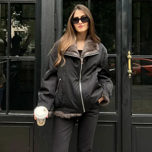 Women's Winter Jacket 2025 New Hot Natural Real Rabbit Fur Parka Coat Luxury Female With Warm Outerwears Fashion Trend Clothes