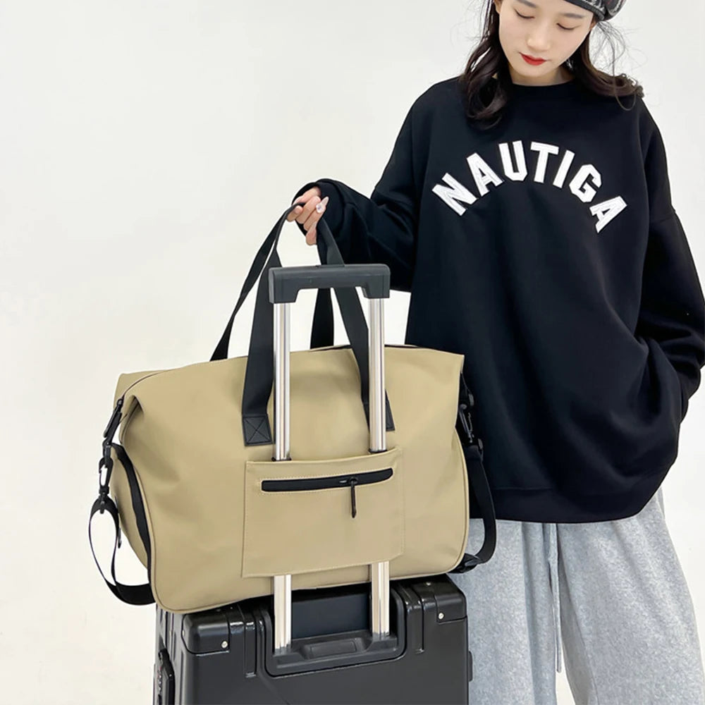 1Pcs Gym Bag for Women Men Sports, Gyms, Weekend Getaway, Waterproof Duffle Bag with Shoe & Wet Clothes Compartments