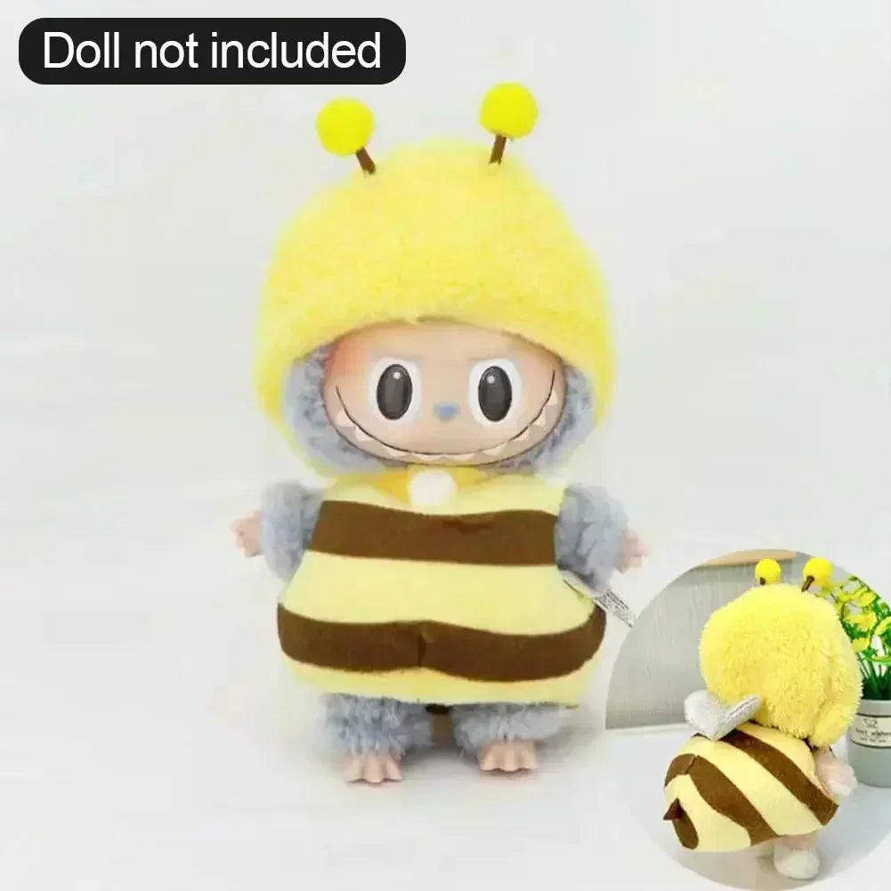 13 Kinds Cute Mini Plush Doll'S Clothes Outfit Accessories For Labubu II Idol 17cm Dolls Sitting Party Clothing DIY Gift