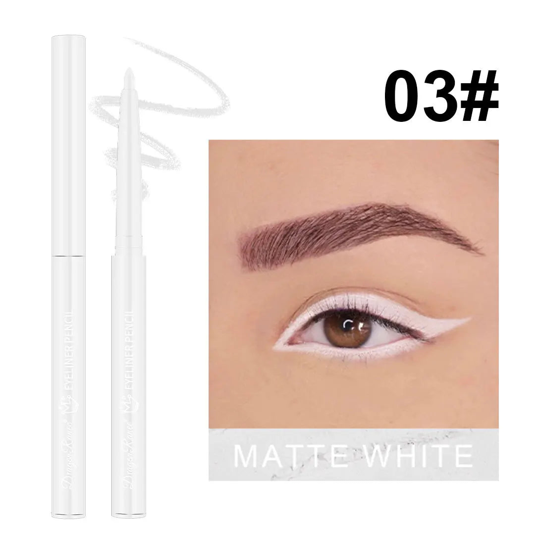 12 Colors Matte Eyeliner Waterproof Sweatproof Lasting Non-Smudged Rotatable Eye Liner Green Purple Colorful Eye Makeup Tools