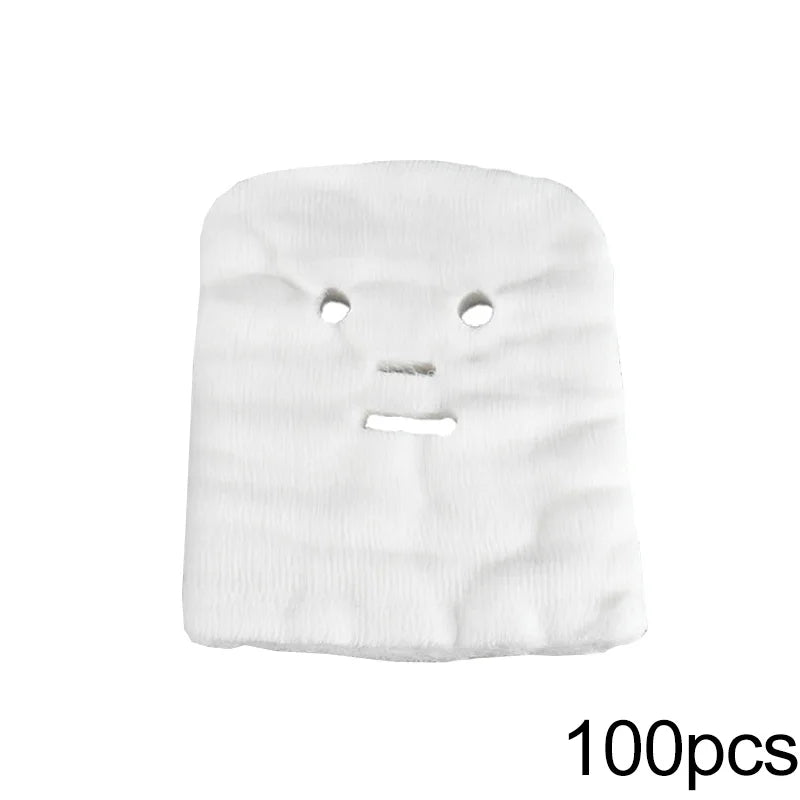 100/50pcs Soft Disposable Gauze Face Mask Paper Sheet Ultra-thin DIY Skin Care Spa Facial Mask For Beauty Salons Beauty Tools