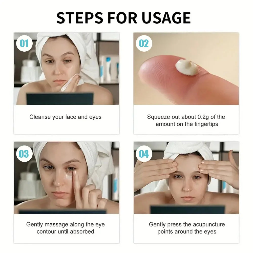 100g Hydrating eye cream: Caffeine + niacin aminosalicylic acid + peptide complex + rye extract