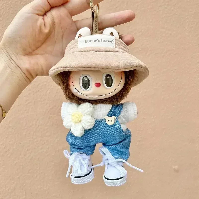 13 Kinds Cute Mini Plush Doll'S Clothes Outfit Accessories For Labubu II Idol 17cm Dolls Sitting Party Clothing DIY Gift