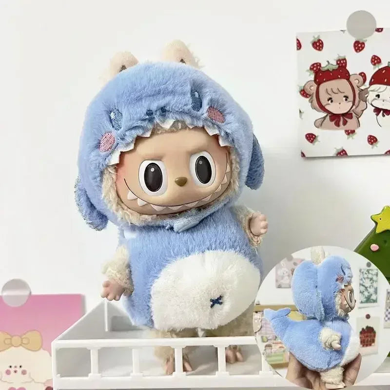 13 Kinds Cute Mini Plush Doll'S Clothes Outfit Accessories For Labubu II Idol 17cm Dolls Sitting Party Clothing DIY Gift