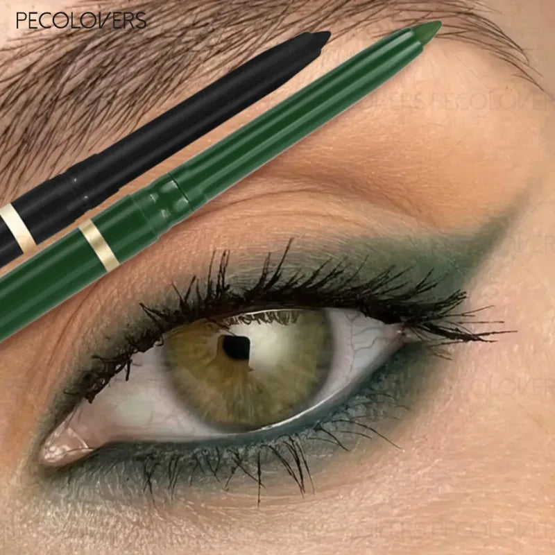 1pcs Eyeliner, Green and Black, Waterproof and Sweat-proof, Long-lasting and Natural, Eyeliner Pen, Eye Cosmetics