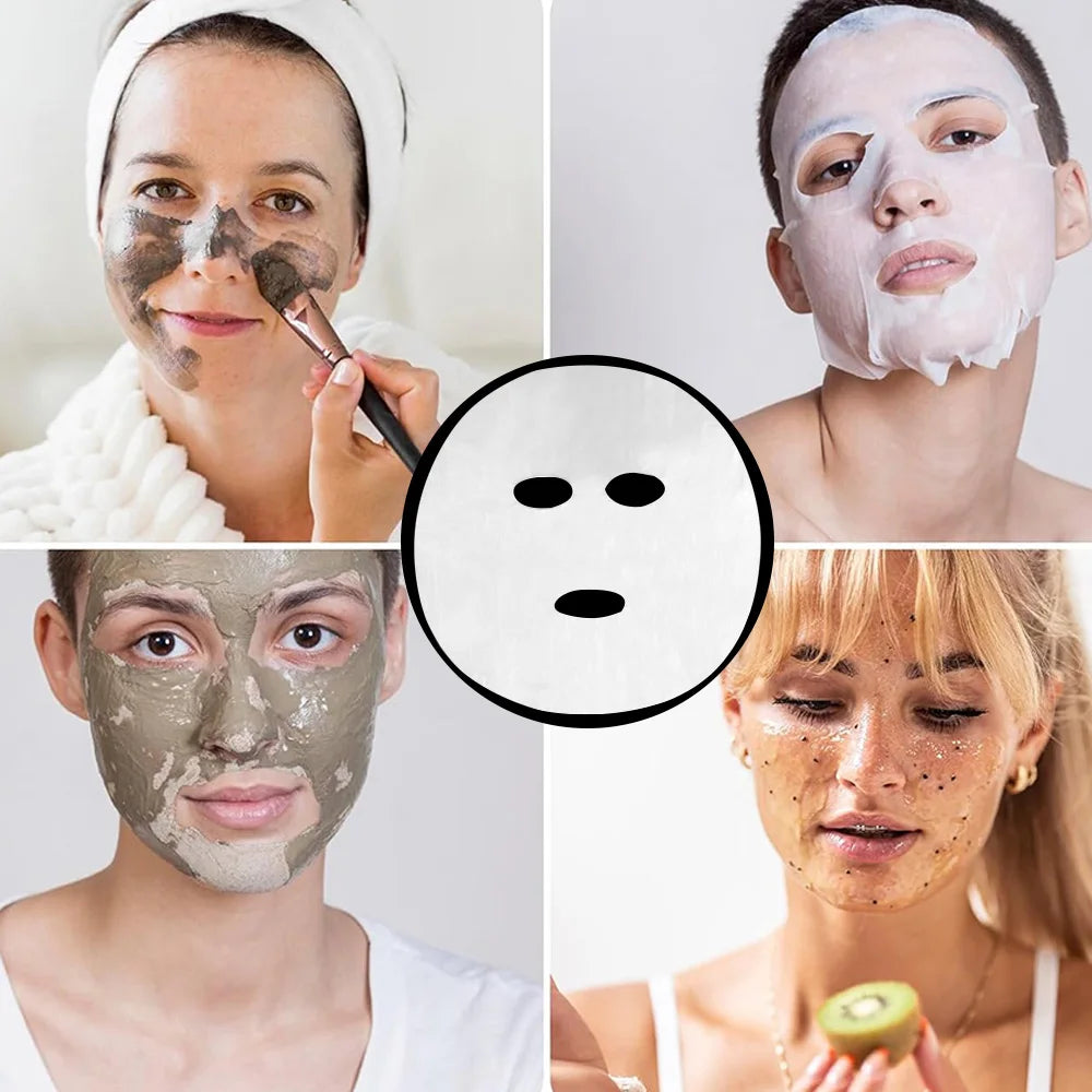200/500 Sheets Facial Mask Transparent Moisturizing Facial Mask Beautician Beauty Care DIY Spa Facial Mask Makeup Accessories