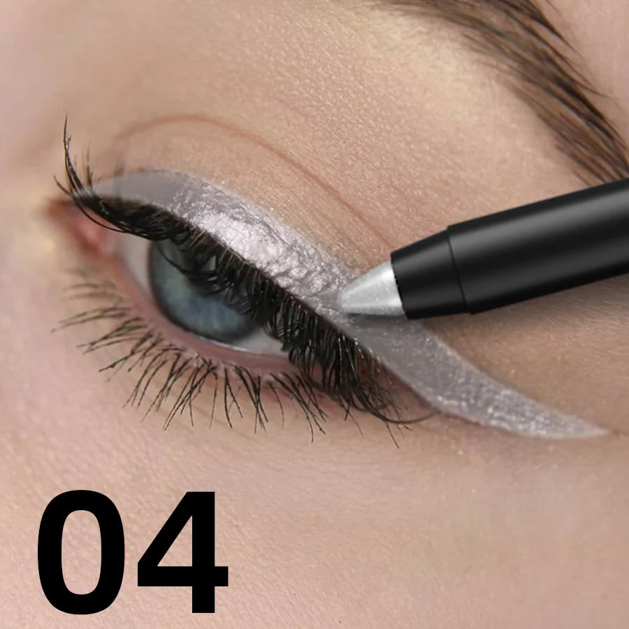 10-color 1pc colorful eyeliner pen,high pigmented waterproof  pearly shimmer metallic smokey punk gothic style eyeliner makeup