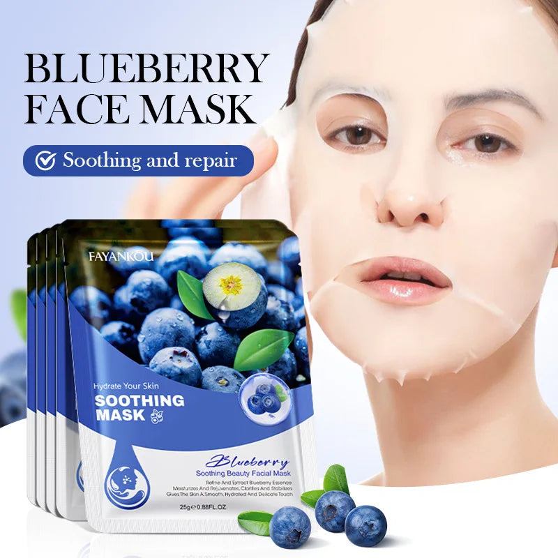 10pcs Fruits Facial Masks For Face Skincare Moisturizing Brightening Hydrating Firming Face Mask Beauty Face Skin Care Products
