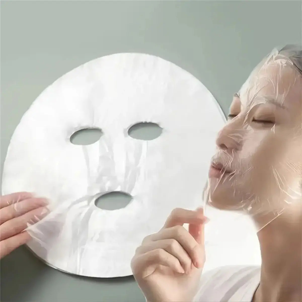100pcs Unscented Facial Mask Paper Sheets - Hydrating, Moisture-Retentive, Disposable DIY Film Wrap for Skin Care, Softening
