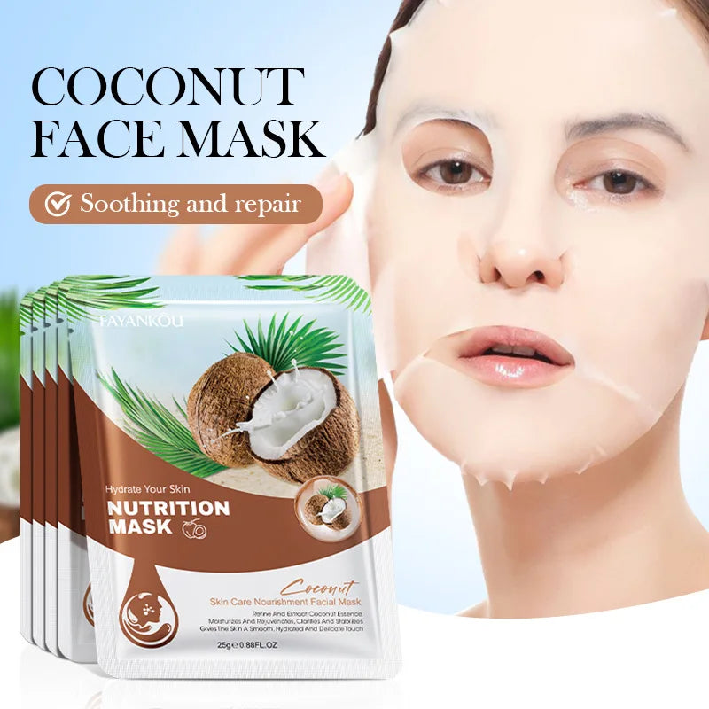10pcs Fruits Facial Masks For Face Skincare Moisturizing Brightening Hydrating Firming Face Mask Beauty Face Skin Care Products