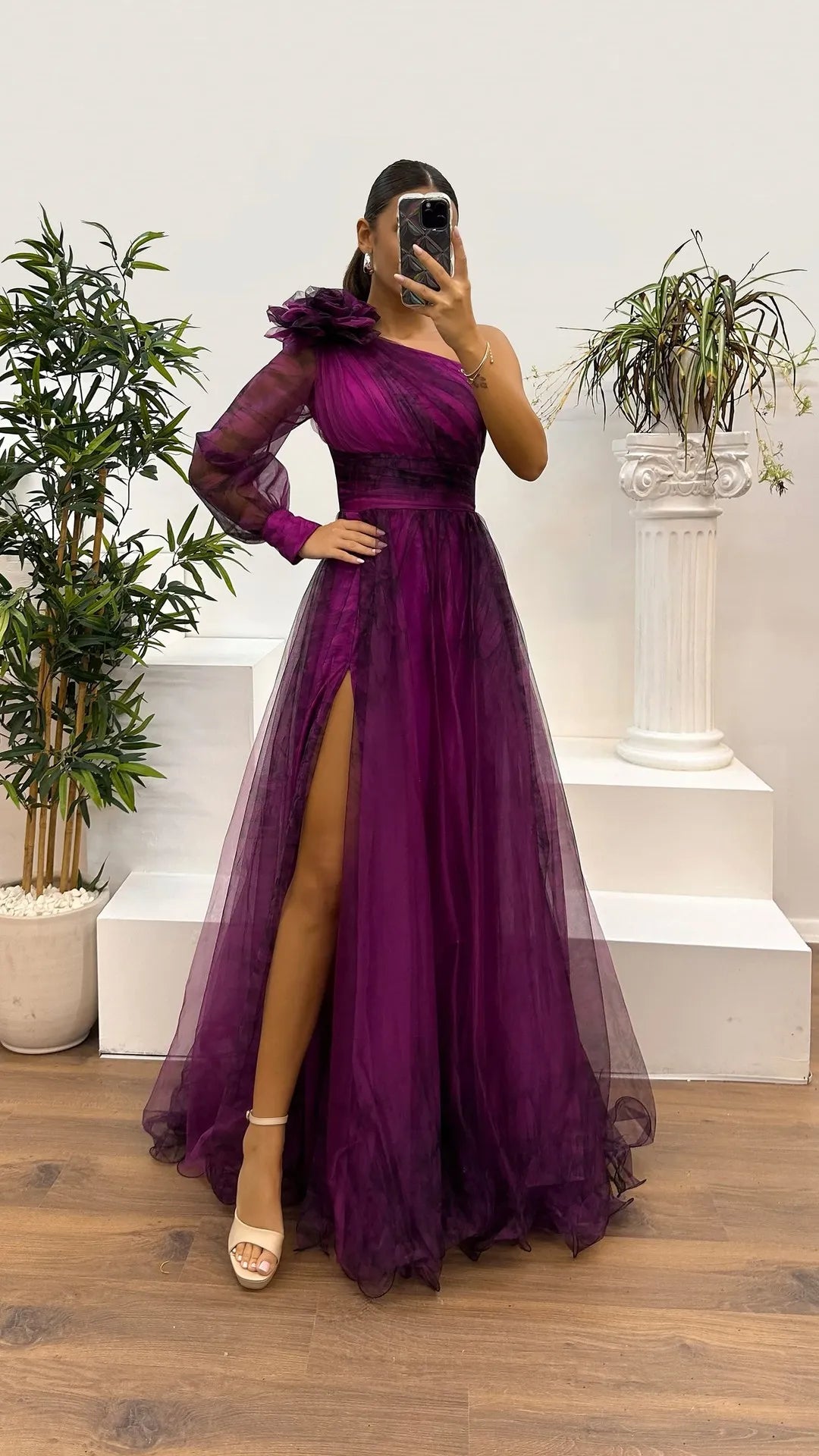 Women's Wedding Dress Spring Autumn New Sexy Off-shoulder Mesh Print Slit Casual Loose Party Prom Dresses For Women Robe Femal