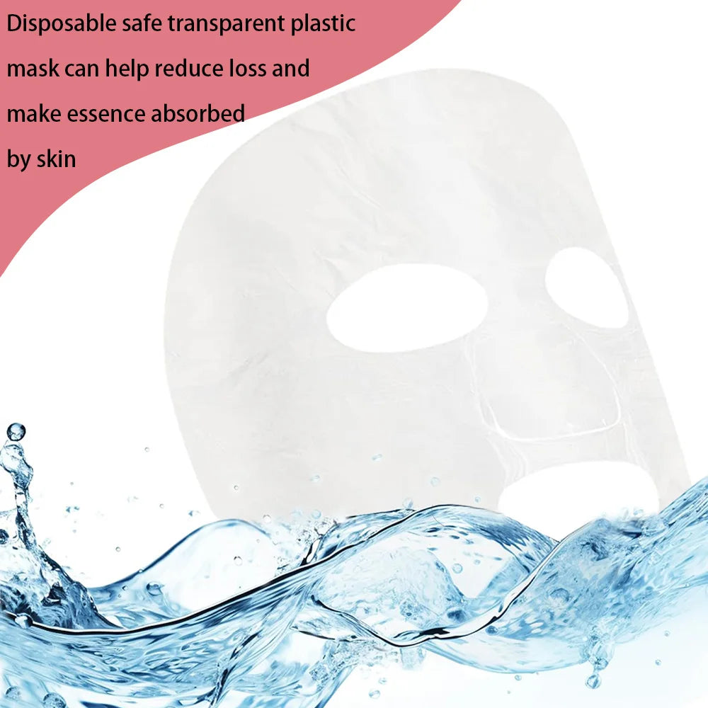 200/500 Sheets Facial Mask Transparent Moisturizing Facial Mask Beautician Beauty Care DIY Spa Facial Mask Makeup Accessories