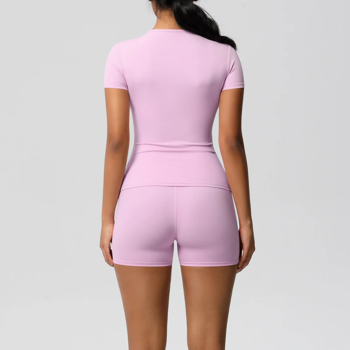 Workout Sportswear 2Pcs Piece Female Yoga Shirt Push Up Workout Clothes Women Outdoors Sport  High Waist  Fitness Sport Shorts